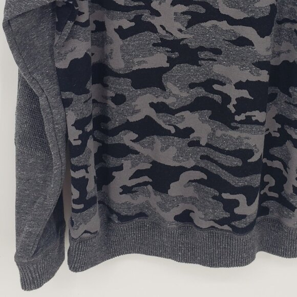 Robert Graham Mooers Camo Pullover Sweatshirt L Mens Crew Neck Cotton Gray Black - Picture 11 of 12